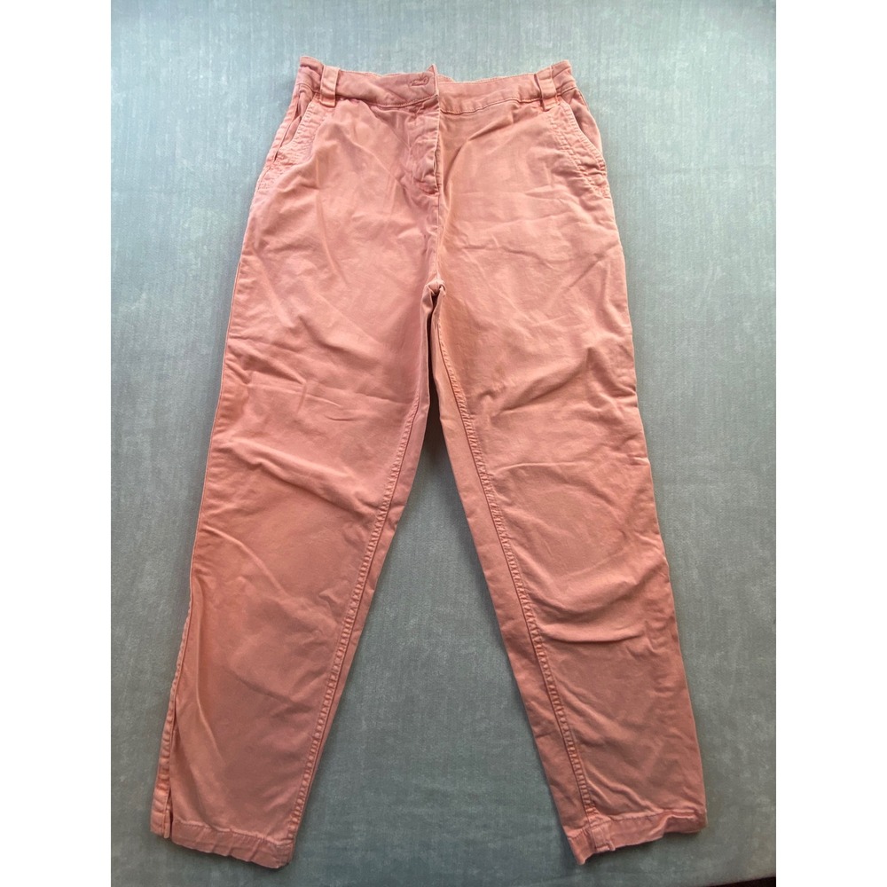Boden Richmond 7/8 Trousers Pink Coral Chino Pants Womens 8L High Rise Ankle